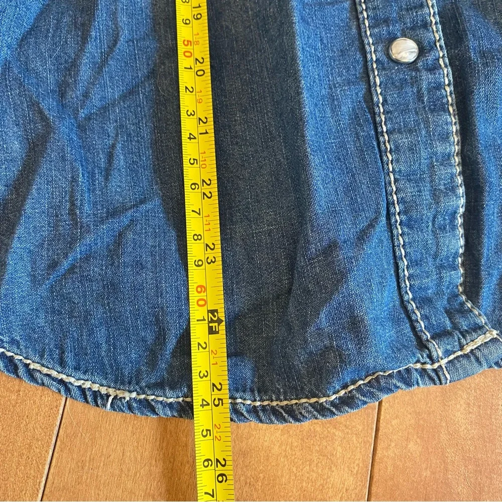 Seven7 Blue Denim Button Down Shirt - Picture 13 of 13